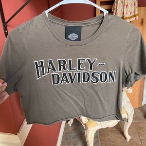 Cropped Harley Davidson tee